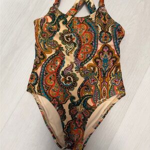 Zimmermann Multicolor Paisley Kids One Piece Swimsuit